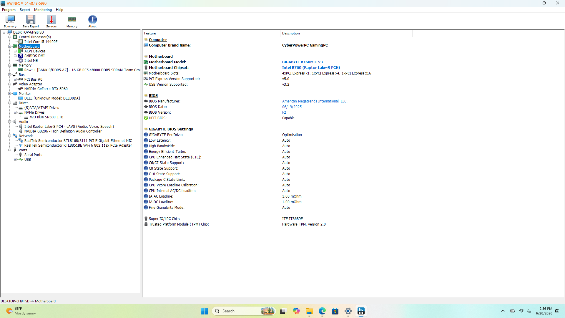 CyberPowerPC Gaming Desktop, i5-14400F, 16GB DDR5, 1TB SSD, RTX 5060 8GB - Thumbnail 7
