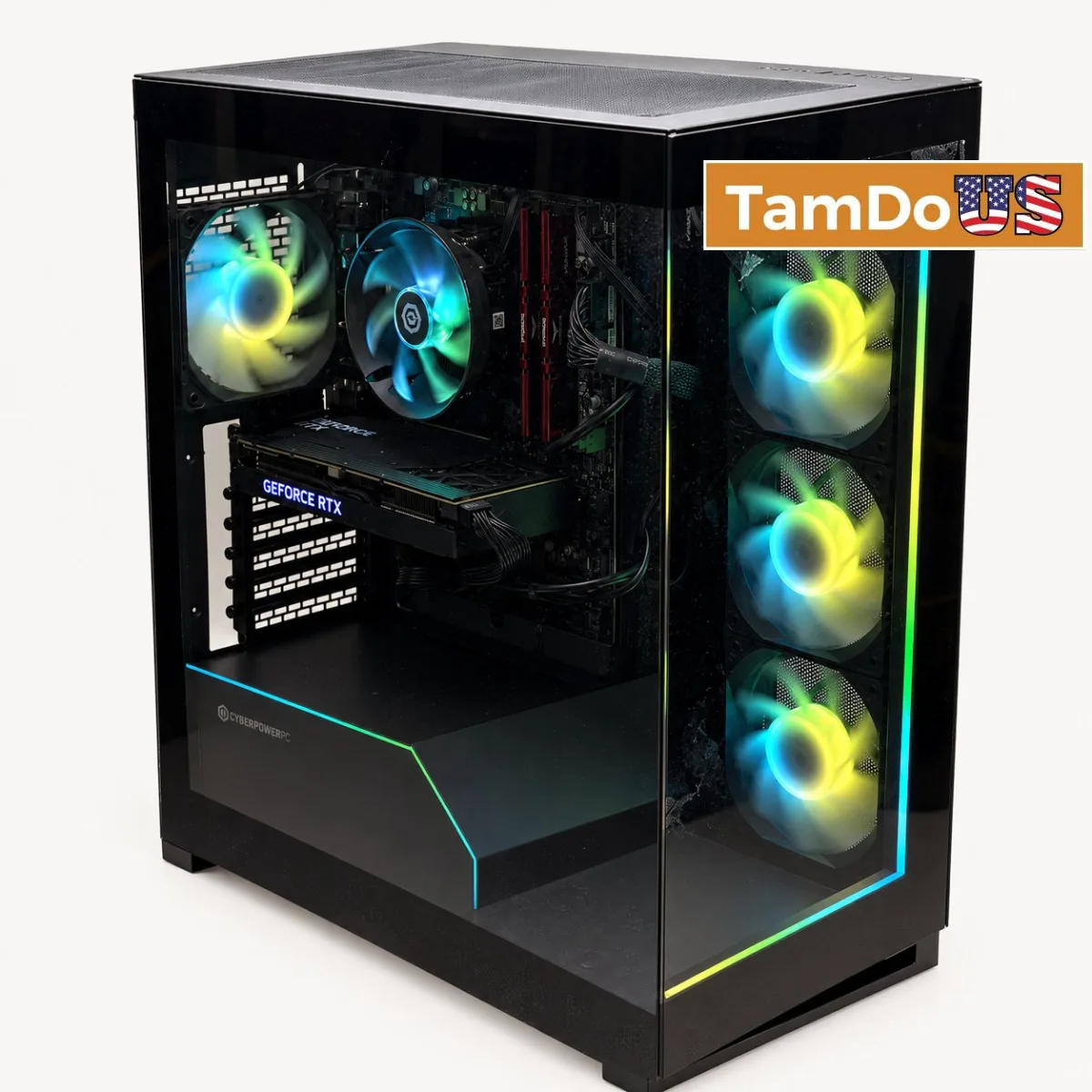CyberPowerPC Gaming Desktop, Ryzen 5 5500, 16GB DDR4, 2TB SSD, RTX 4060 Ti 8GB - Photo 1 - Real photo at TamDoUS Salt Lake City