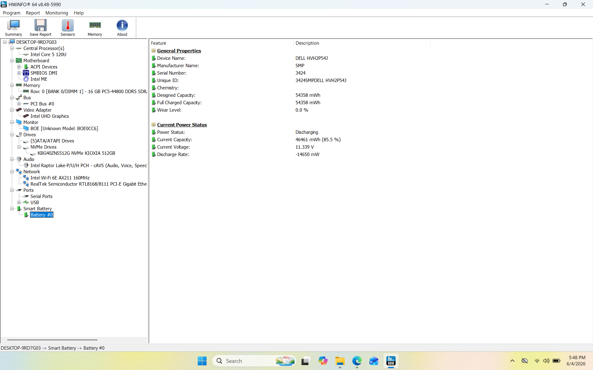 Dell Pro 16 PC16250 Laptop, 16" FHD+, Intel Core 5 120U, 16GB RAM, 512GB SSD - Thumbnail 2