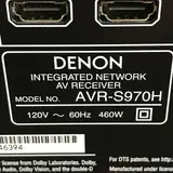 Denon AVR-S970H 7.2-Ch Integrated Network AV Receiver 8K Ultra HD 120V 460W HEOS - Thumbnail 7