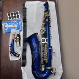 EASTROCK Dark Blue/Golden Alto Saxophone E Flat Sax Full Kit w/ Case - Thumbnail 10