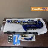EASTROCK Dark Blue/Golden Alto Saxophone E Flat Sax Full Kit w/ Case - Thumbnail 1