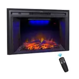 EdenDirect 30.51-in W Black Wall-Mount LED Fireplace - Thumbnail 5