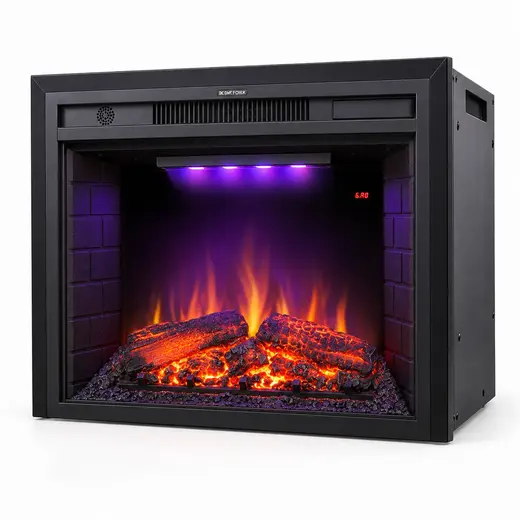 EdenDirect 30.51-in W Black Wall-Mount LED Fireplace at TamDoUS Taylorsville