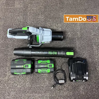 EGO Power+ LB7650 765 CFM 56V Cordless Leaf Blower (2) 5.0Ah Batteries & Charger at Yard, Garden & Outdoor Living in good condition