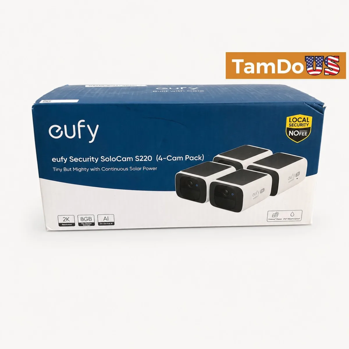 eufy Security SoloCam S220 4-Cam Pack 2K Wireless Solar Security Camera T8134 - Photo 1 - Real photo at TamDoUS Salt Lake City