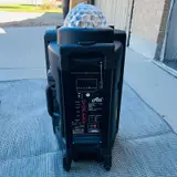 Ftal SW-3008 12" Rechargeable Trolley Speaker Bluetooth Karaoke 1500W PMPO Black - Thumbnail 4