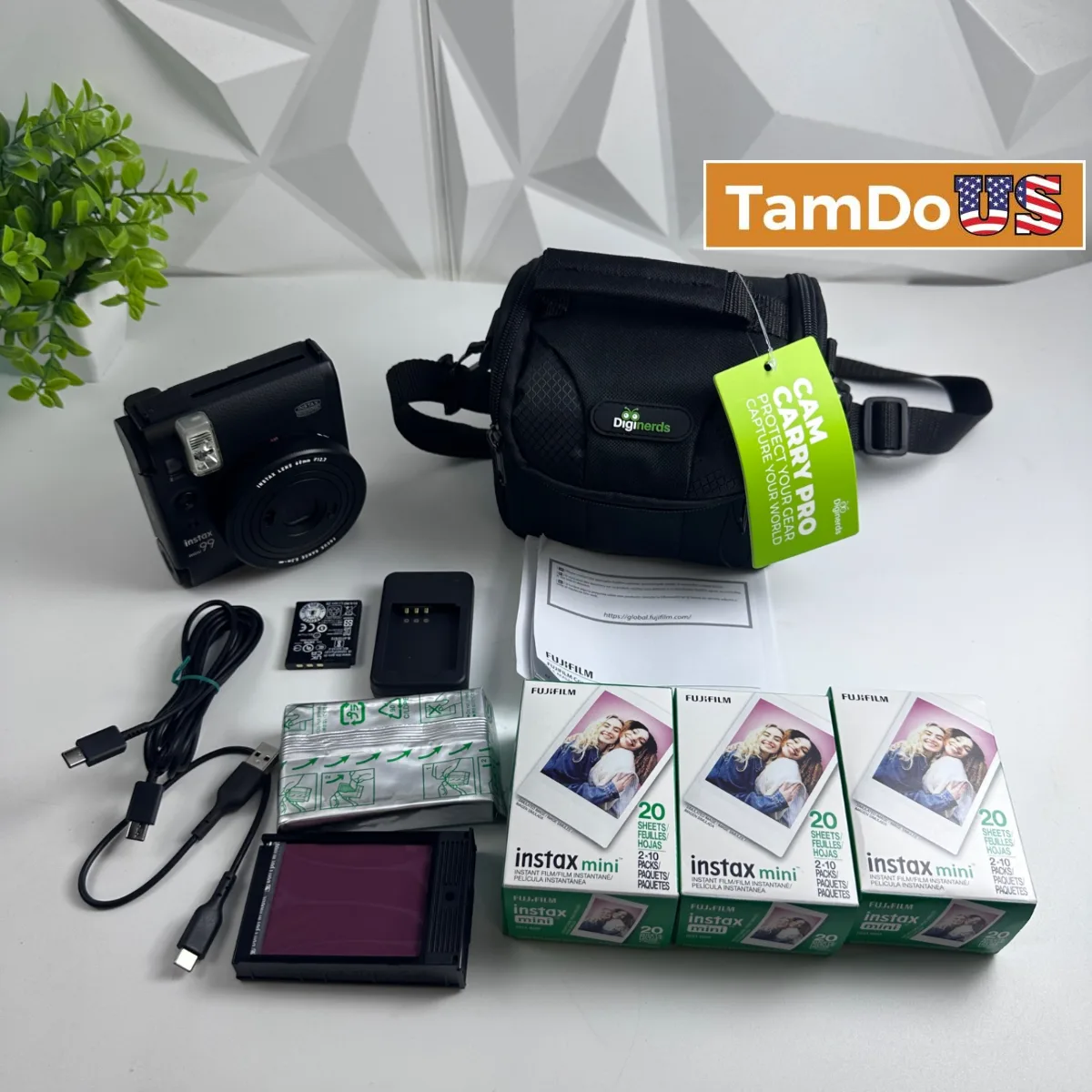 Fujifilm Instax Mini 99 Instant Camera Bundle 60 Films Diginerds Bag Accessories - Photo 1 - Real photo at TamDoUS Salt Lake City