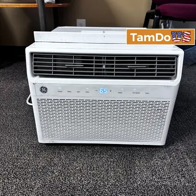 GE 10000 BTU Window Air Conditioner Unit 115V Fits 450 Sq Ft Room 10.9 CEER R32 at Heating, Cooling & Air in good condition