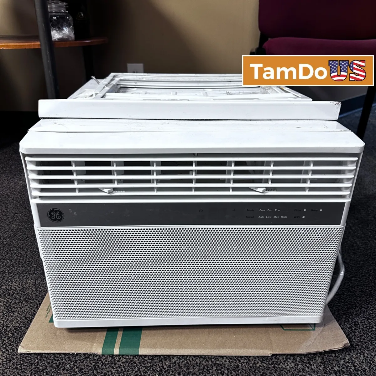 GE 14000 BTU Smart Window Air Conditioner Unit 115V Fits 700 Sq Ft Room Wi-Fi - Photo 1 - Real photo at TamDoUS Salt Lake City