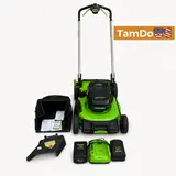 Greenworks Pro 80V 22" Lawn Mower Self-Propelled w 2x 4Ah Battery Charger - Thumbnail 1