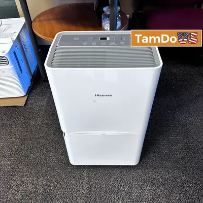 Hisense 50 Pint Portable Dehumidifier White DH5024K1W 115V 4500 Sq Ft at Heating, Cooling & Air in fair condition