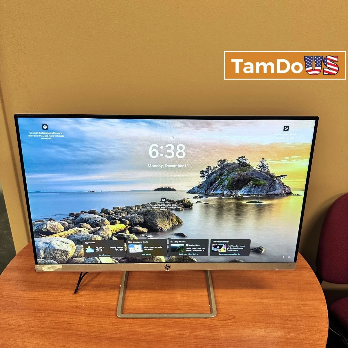 HP 24f 24" FHD IPS Monitor Slim Display Silver Stand HDMI VGA - Photo 1 - Real photo at TamDoUS Salt Lake City