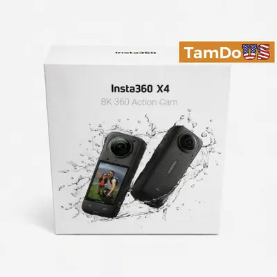 Insta360 X4 8K 360 Degree Pocket Action Camera Standard Edition Waterproof Black at Camcorders in new_open_box condition