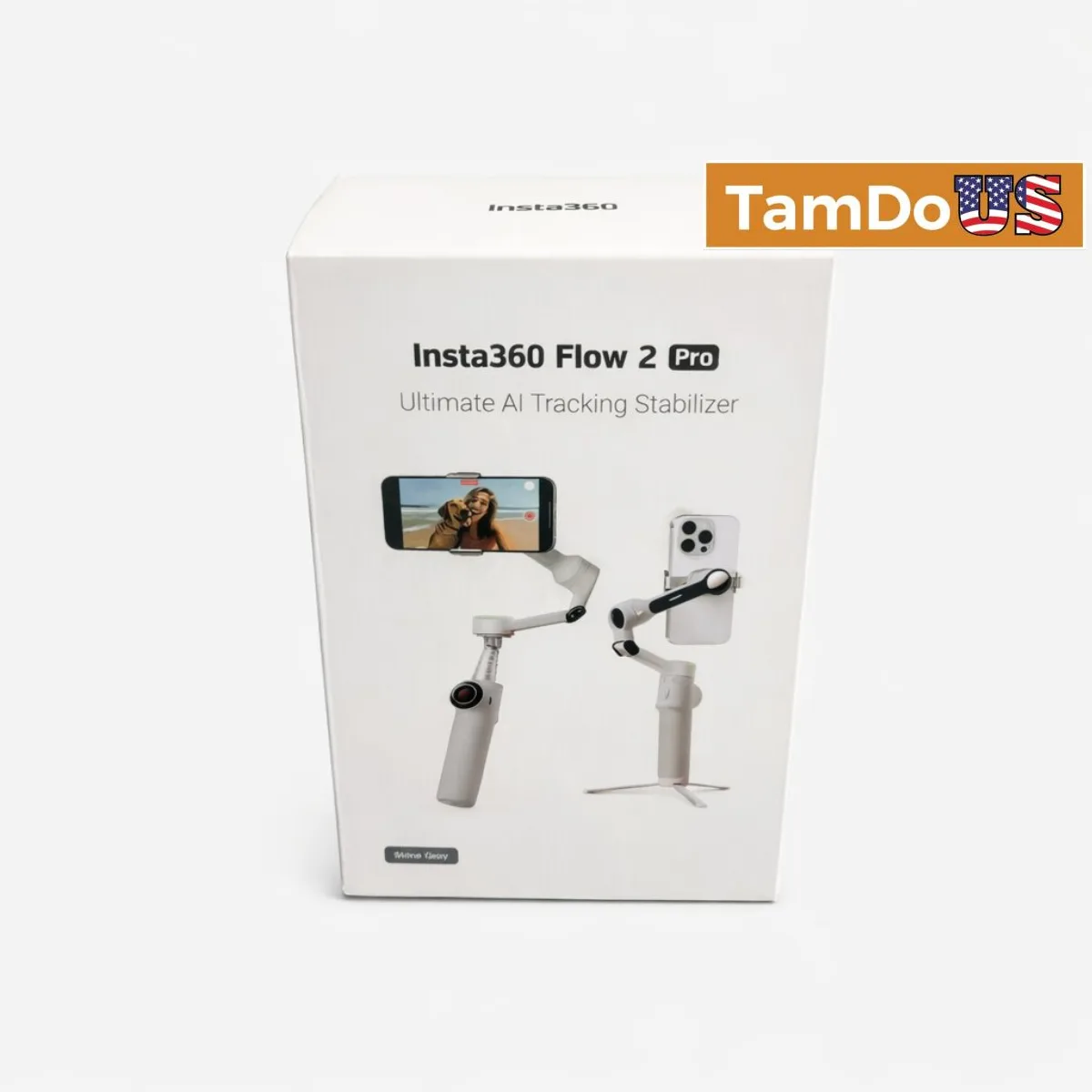 Insta360 Flow 2 Pro Ultimate AI Tracking Smartphone Stabilizer Gimbal Stone Gray - Photo 1 - Real photo at TamDoUS Salt Lake City