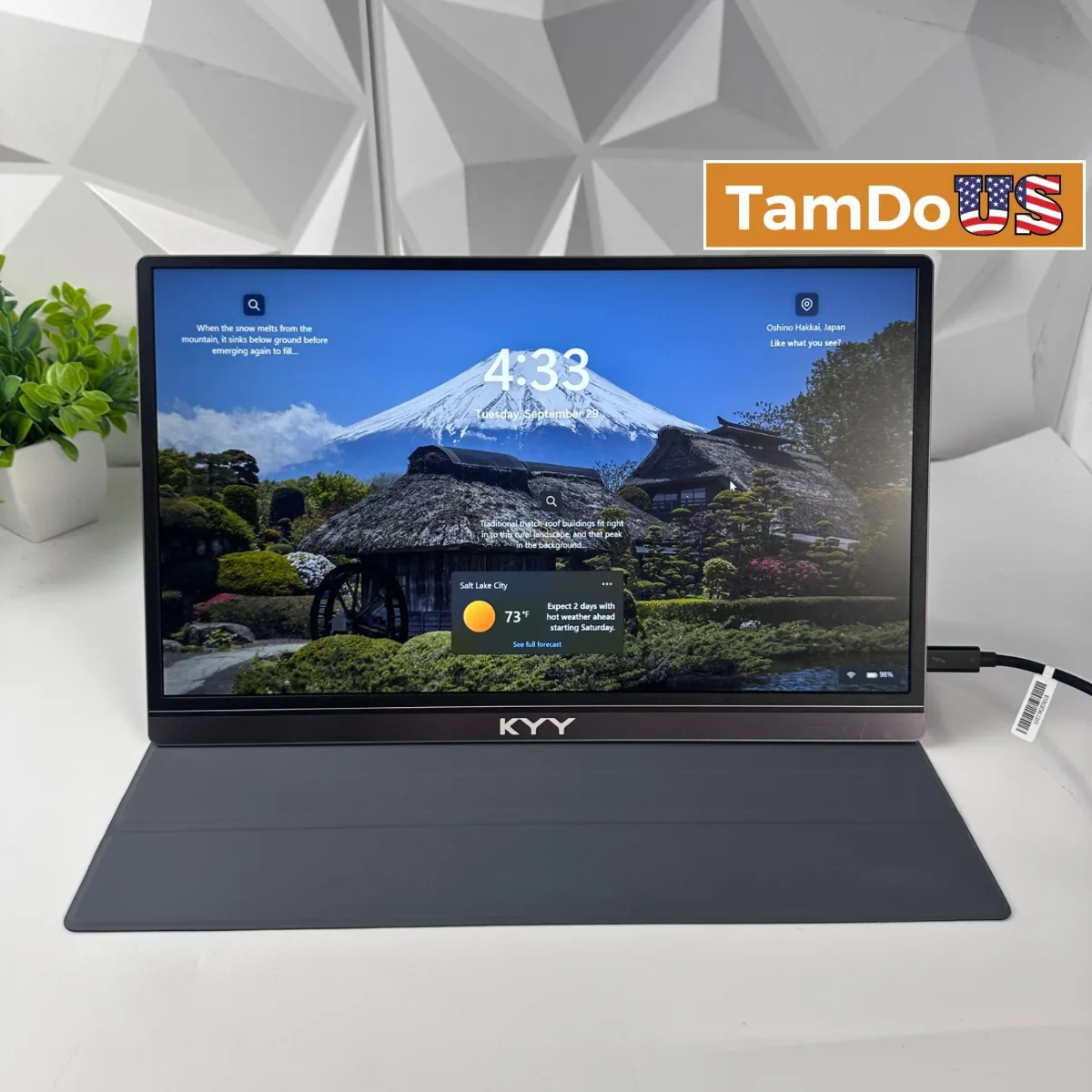 KYY K3 15.6" FHD Portable Monitor, 1080P IPS, Type-C Mini HDMI Built-in Speakers - Photo 1 - Real photo at TamDoUS Salt Lake City