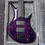 Legator Helio 5 String Bass Super Shred Series Electric Guitar Magenta Burl - Thumbnail 2