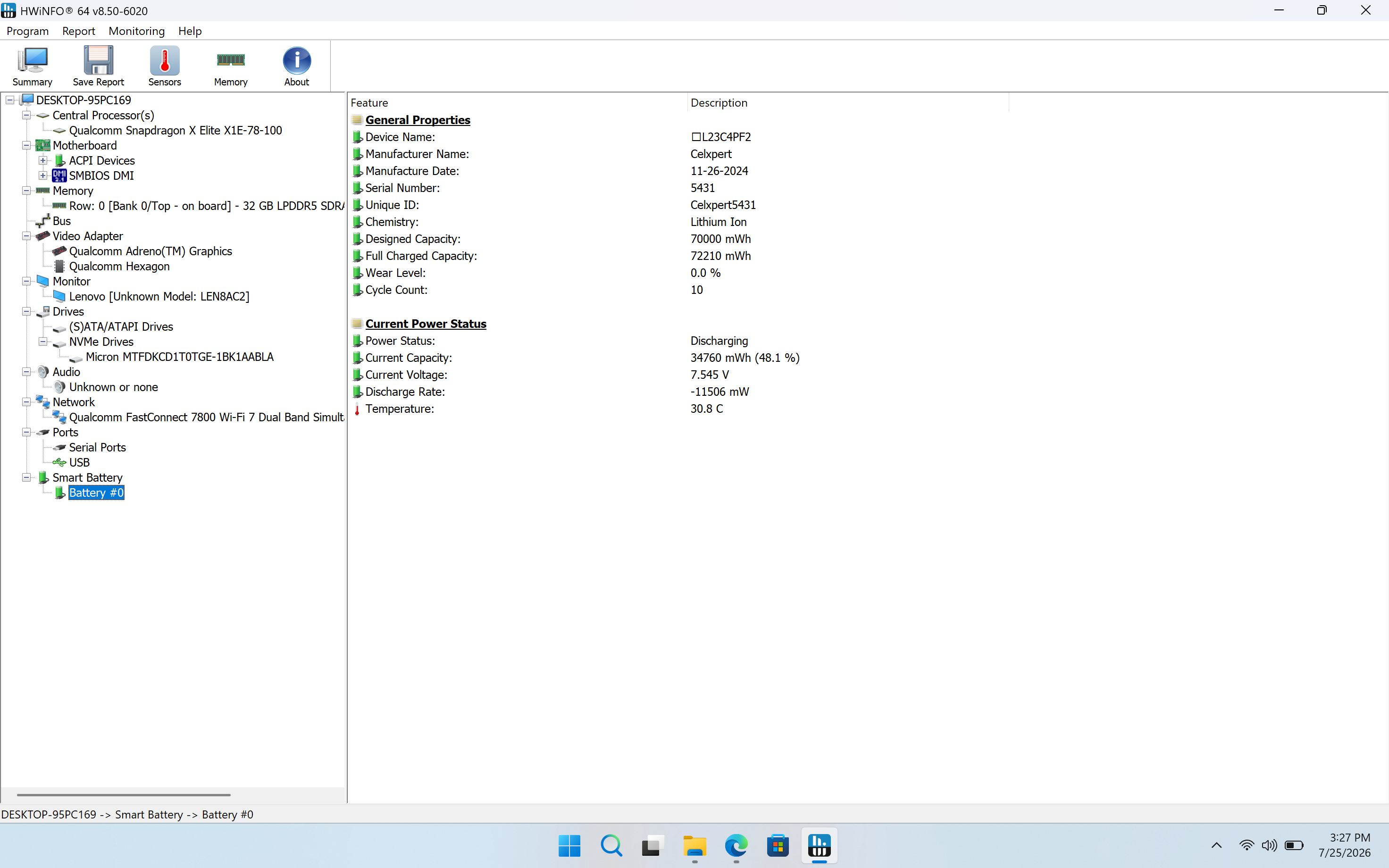 Lenovo Yoga Slim 7 14Q8X9 14.5 3K OLED Touch, Snapdragon X Elite, 32GB, 1TB SDD - Thumbnail 2