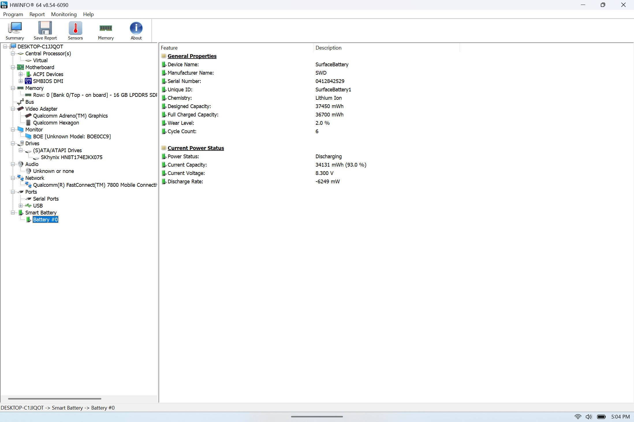 Microsoft Surface Pro Copilot+ PC 12" Touch, Snapdragon Plus, 16GB, 256GB SSD - Thumbnail 9