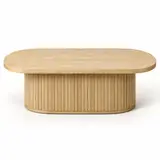 Modern Rectangular Wood Dining Table – Natural Finish, 150cm - Thumbnail 2