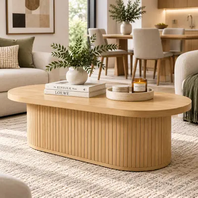 Modern Rectangular Wood Dining Table – Natural Finish, 150cm at Furniture in new_open_box condition