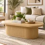 Modern Rectangular Wood Dining Table – Natural Finish, 150cm - Thumbnail 3