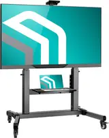 ONKRON Mobile TV stand for 50"-100" max 265 lbs, Tilting, black TS1991 - Thumbnail 7