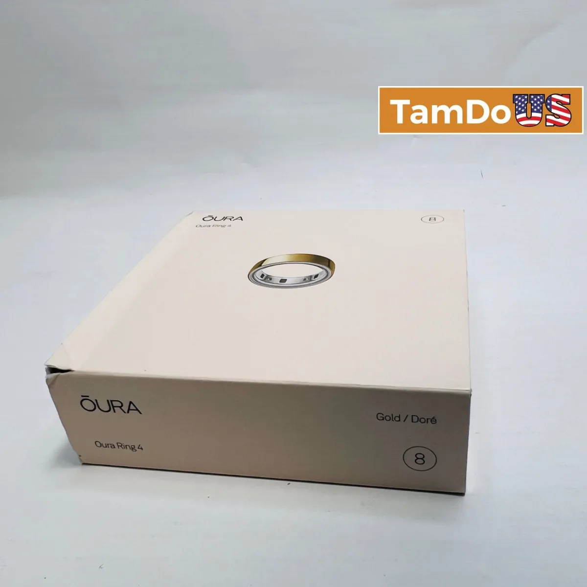 Oura Ring 4 Smart Ring - Gold, Size 8 | Advanced Health & Sleep Tracker - Photo 1 - Real photo at TamDoUS Salt Lake City