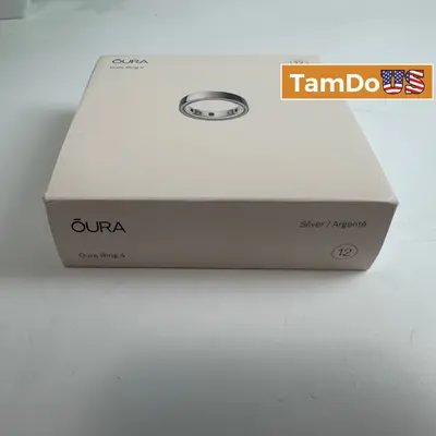 Oura Ring 4 Smart Ring Silver Size 12 Health Sleep Activity Tracker Gen 4 at TamDoUS in excellent condition