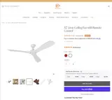 Parrot Uncle $199 52" Jovie Indoor Ceiling Fan with Remote Control - Thumbnail 3