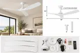 Parrot Uncle $199 52" Jovie Indoor Ceiling Fan with Remote Control - Thumbnail 4
