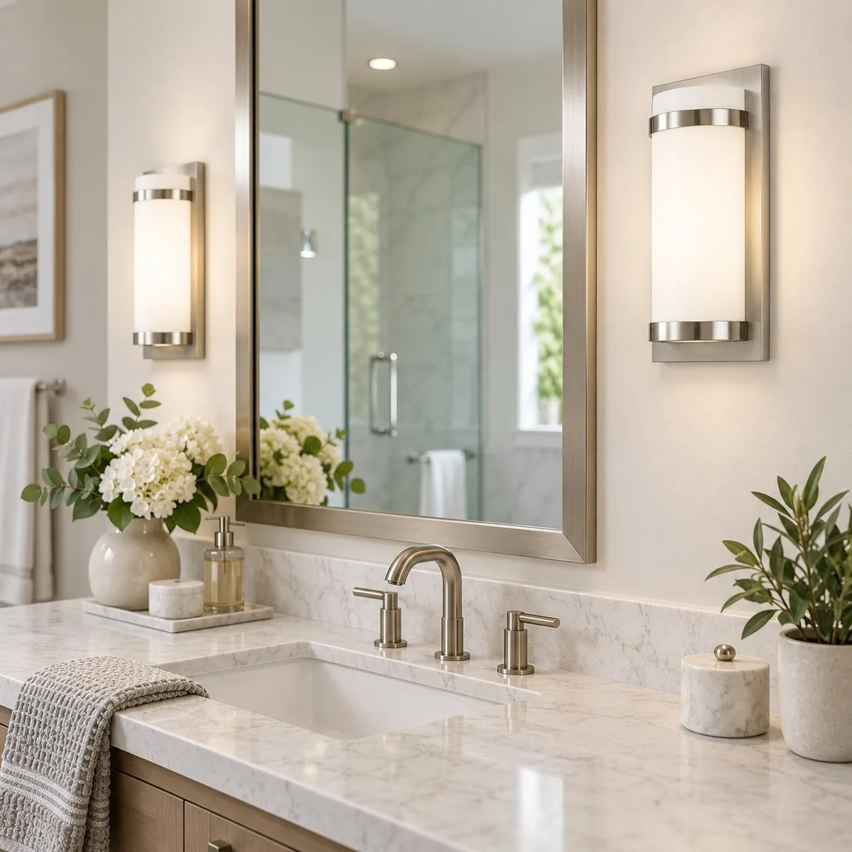 Progress Lighting Wall Sconce P7068-09 Brushed Nickel ADA Compliant - Photo 1 - Real photo at TamDoUS Salt Lake City
