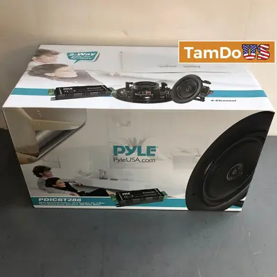 Pyle PDICBT286 8" Bluetooth In-Ceiling In-Wall Speaker System 4-Channel White at TV, Video & Home Audio in new_open_box condition