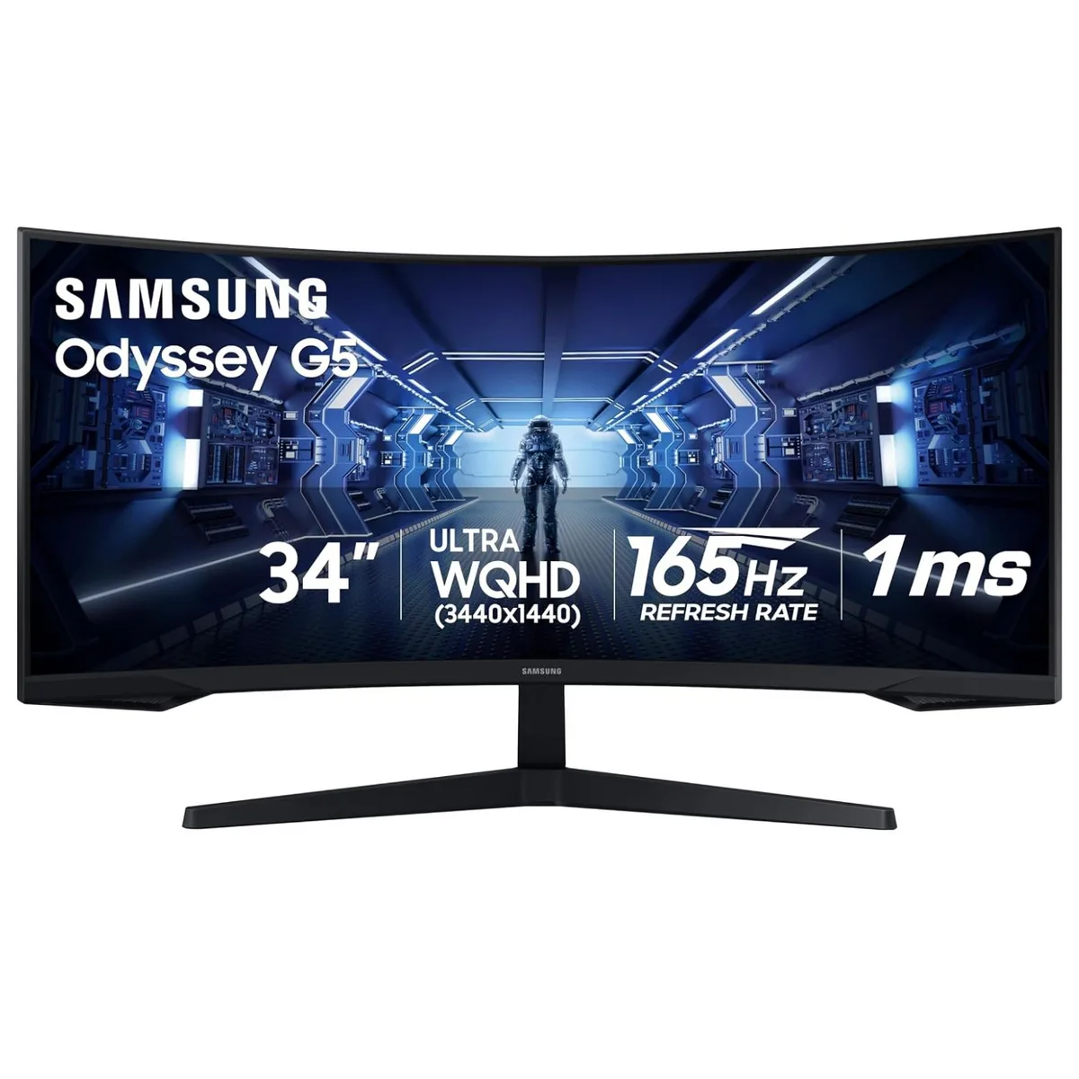 Samsung Odyssey G5 C34G55TWWN 34" Ultrawide WQHD 1000R 165Hz 1ms Curved Monitor - Photo 1 - Real photo at TamDoUS Salt Lake City