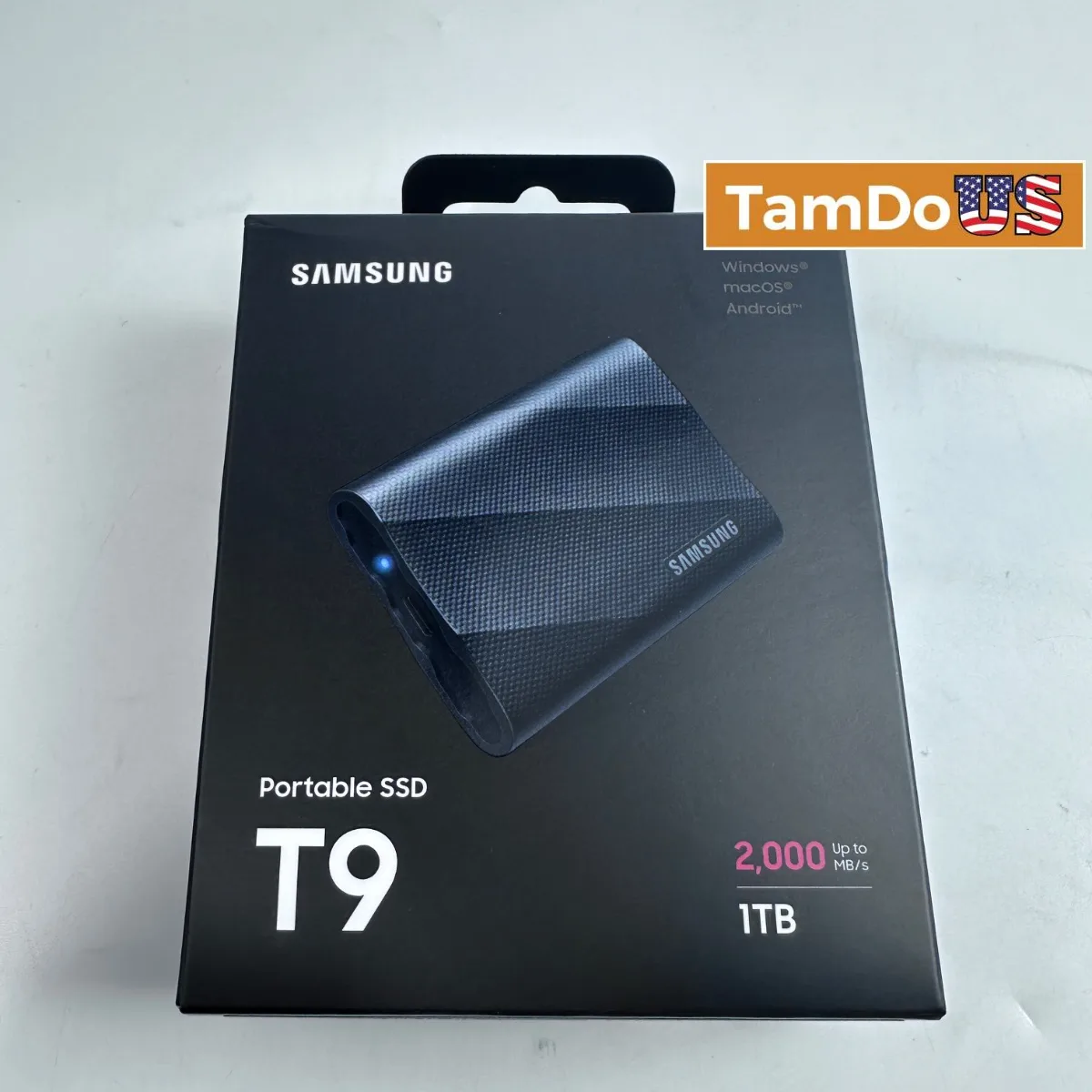 Samsung T9 1TB Portable External SSD USB 3.2 Gen 2x2 Up to 2000MB/s Black - Photo 1 - Real photo at TamDoUS Salt Lake City