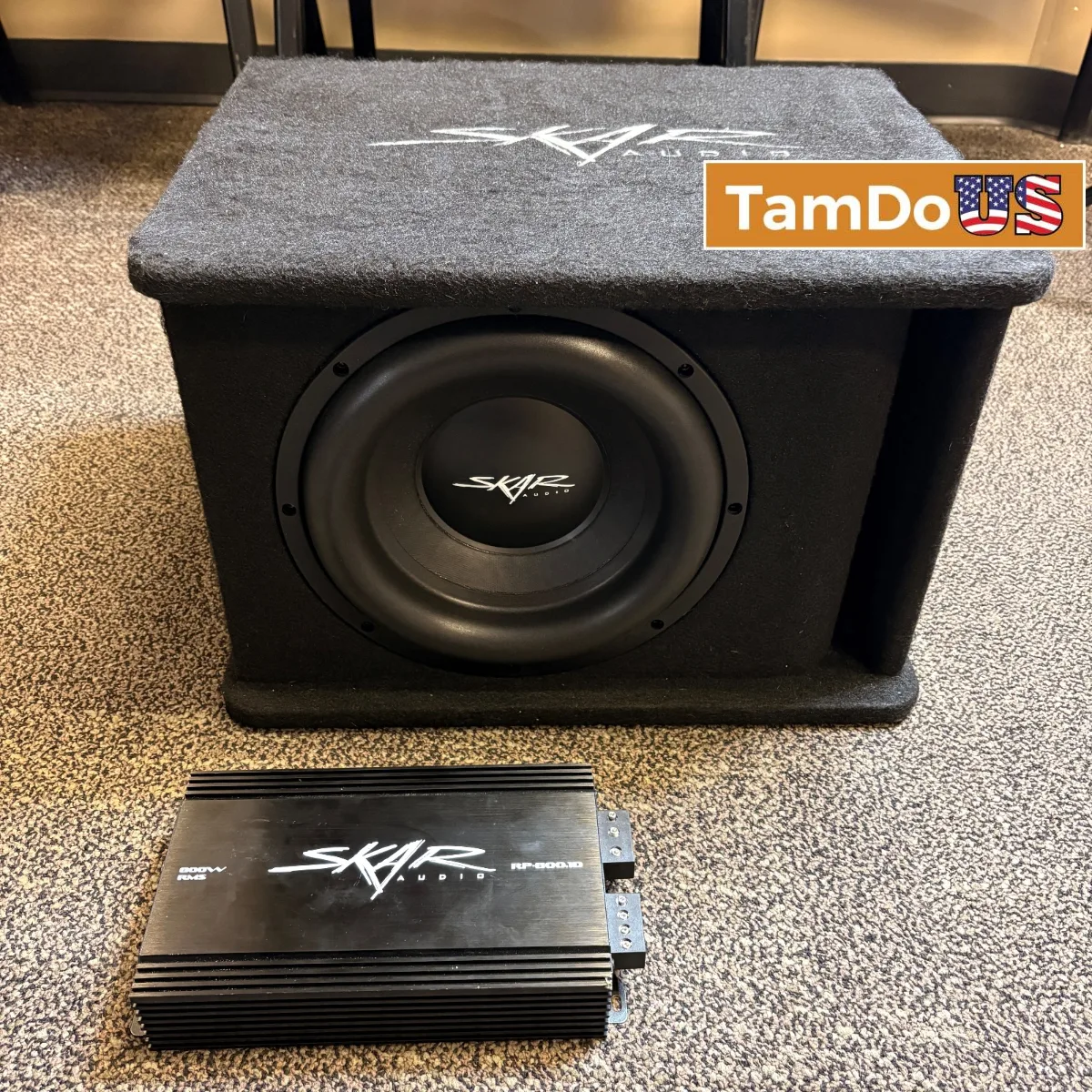 Skar Audio SDR-1X12D2 12" Subwoofer in Vented Enclosure with RP-800.1D Amp - Photo 1 - Real photo at TamDoUS Salt Lake City
