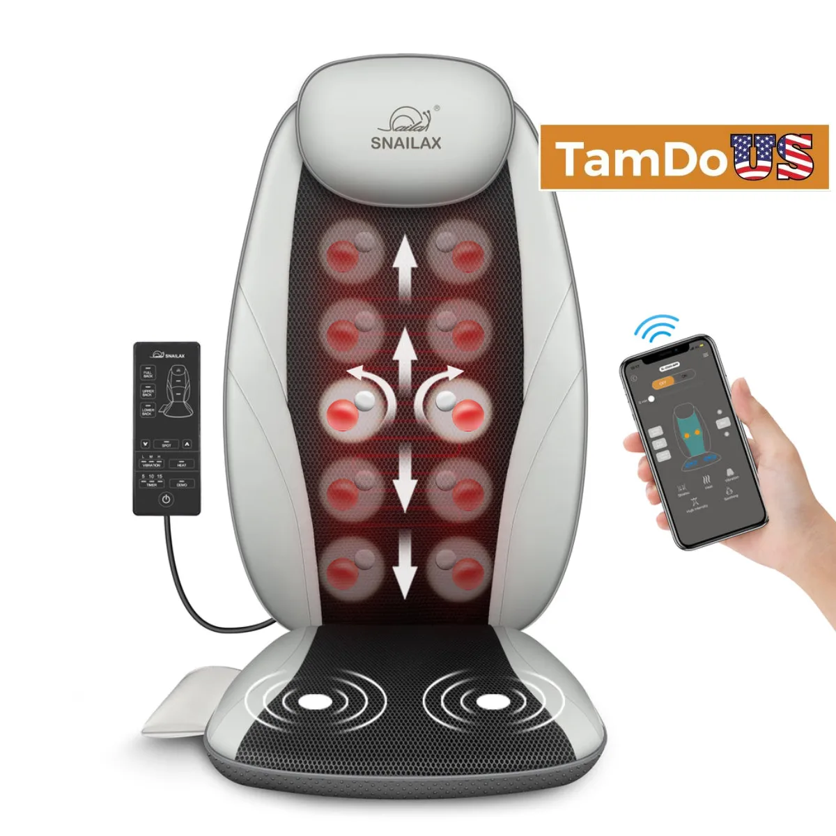Snailax Smart App Control Shiatsu Back Massage with Heat -256H-APP - Photo 1 - Real photo at TamDoUS Salt Lake City