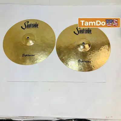 Soultone Explosion Series 14" Hi-Hat Cymbals Pair Top & Bottom Handmade B20 at Percussion in excellent condition