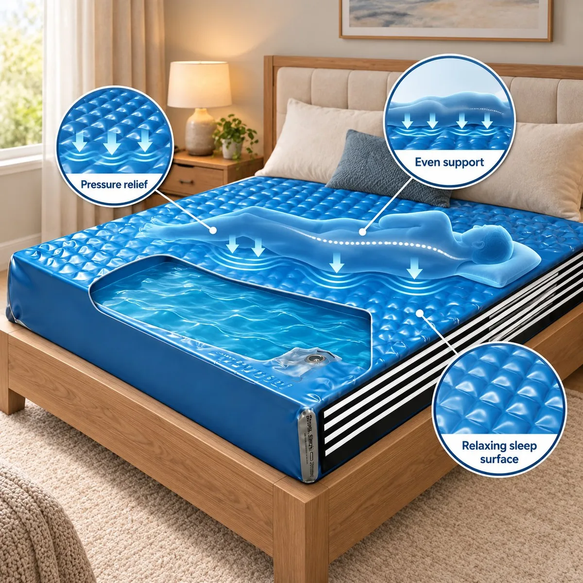 Strobel $550 Organic Waterbed Mattress Hydro-Support 1600 King-Size (72" x 84") - Photo 1 - Real photo at TamDoUS Salt Lake City