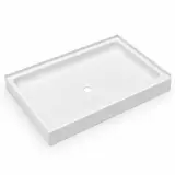 Swan FF034 Shower Base Pan 34x48 in Center Drain Solid Surface White - Thumbnail 3