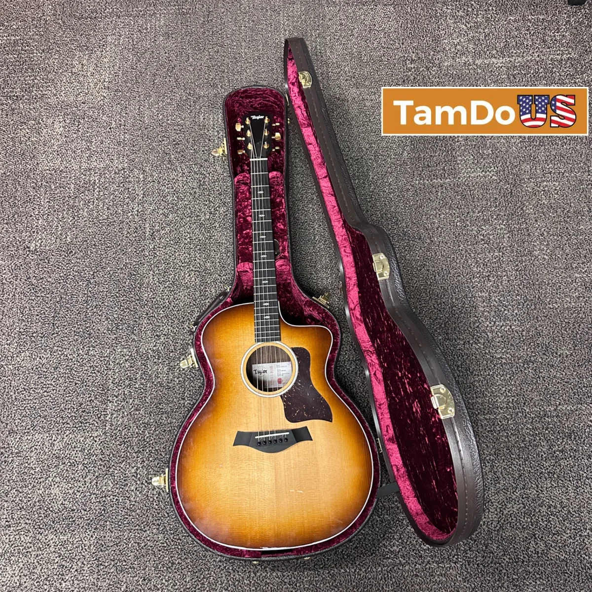 Taylor Sunset Blvd 214ce DLX SEB Grand Auditorium Acoustic Guitar Hard Case - Photo 1 - Real photo at TamDoUS Salt Lake City
