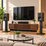 Universal 24-inch Bookshelf Speaker Stands Pair FOR Studio Bookshelf Speakers - Thumbnail 2