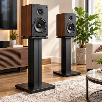 Universal 24-inch Bookshelf Speaker Stands Pair FOR Studio Bookshelf Speakers at TV, Video & Home Audio in new condition