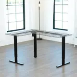 VIVO $199 Electric Corner Standing Desk Frame, L-Shaped, 49.5"-74" Main Desk - Thumbnail 5