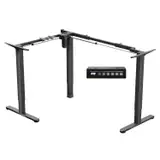 VIVO $199 Electric Corner Standing Desk Frame, L-Shaped, 49.5"-74" Main Desk - Thumbnail 1