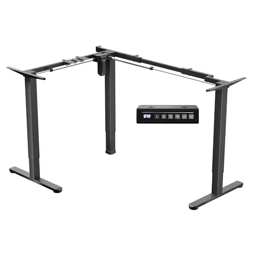 VIVO $199 Electric Corner Standing Desk Frame, L-Shaped, 49.5"-74" Main Desk at TamDoUS Taylorsville