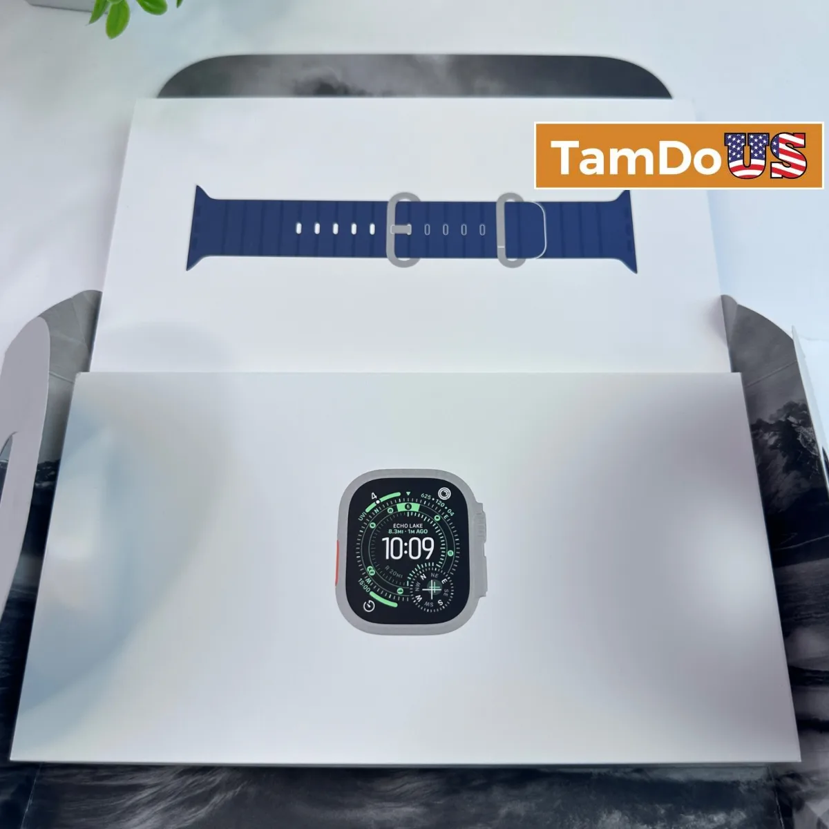 Apple Watch Ultra 3 (GPS+Cellular) 49mm Natural Titanium AB Ocean Band - Photo 1 - Real photo at TamDoUS Salt Lake City