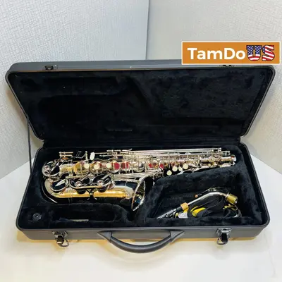 Wexler Student Eb Alto Saxophone Nickel Plated with Mouthpiece and Hard Case at Wind & Woodwind in good condition