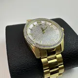 Wittnauer $695 WN3072 Men's 44mm Pave Gold Tone Quartz Stainless Steel Watch - Thumbnail 2
