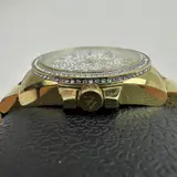 Wittnauer $695 WN3072 Men's 44mm Pave Gold Tone Quartz Stainless Steel Watch - Thumbnail 5